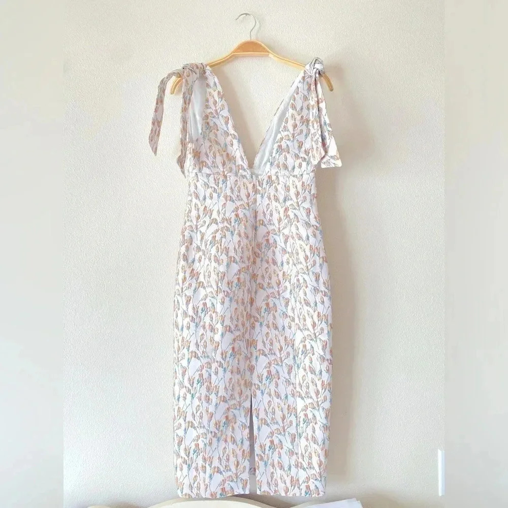 Song of Style Blue and White Midi Dress - Picture 4 of 10
